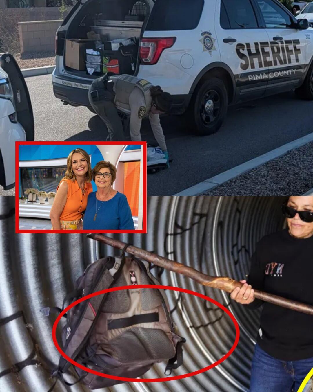 The search team just found the blood-soaked backpack in a drain a few miles from Nancy Guthrie’s home