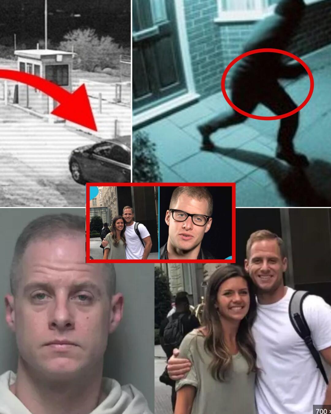 Police have recovered CCTV footage showing Caleb Flynn “staged” the scene outside the garage…