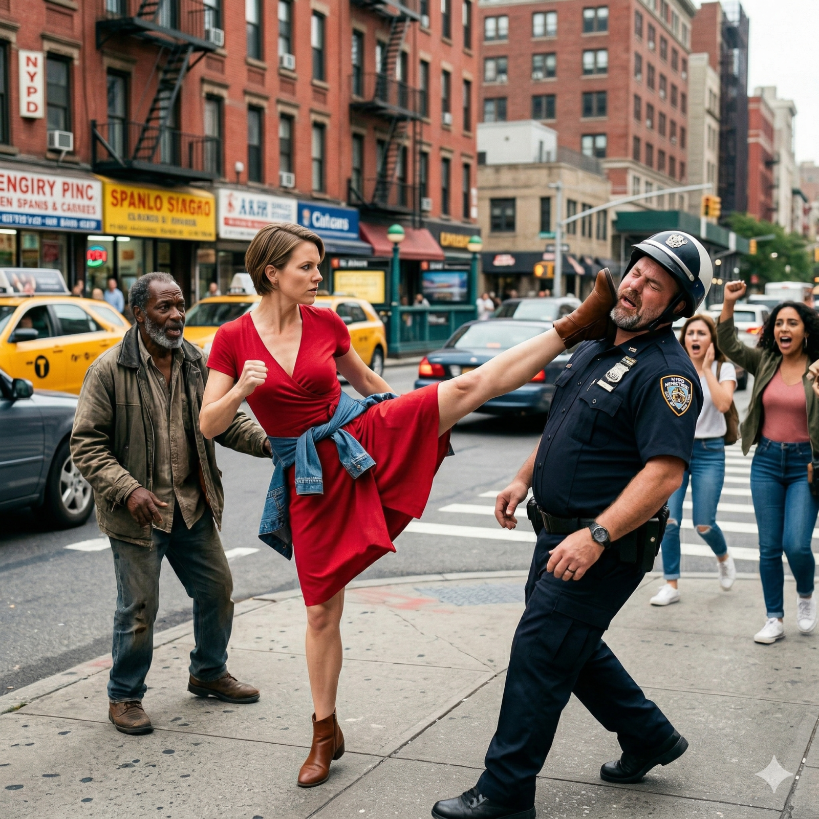 New York City Police Captain Sarah Johnson was heading home in a taxi. The driver had no idea that the woman sitting in his vehicle was not just an ordinary passenger, but a high-ranking police captain. Sarah wore a simple red dress and looked like any other civilian.
