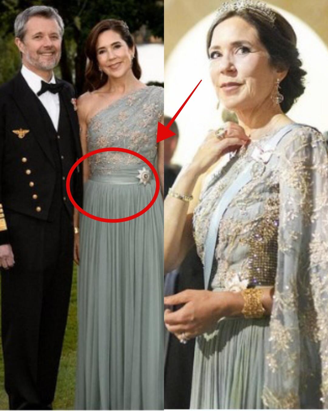 A hidden detail in Queen Mary’s evening gown at the Canberra State Dinner is causing controversy within the royal family: why did she wear a dress with that detail? The main reason is…